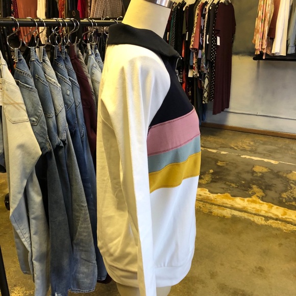 WannaB Colorblock Zip Top Stretchy S M L XL - Picture 4 of 6